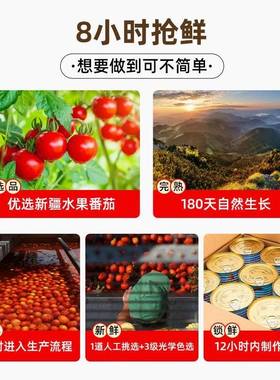 疆新半球红番茄酱无添加用家装童儿纯番茄YIB酱罐头西红柿意面番