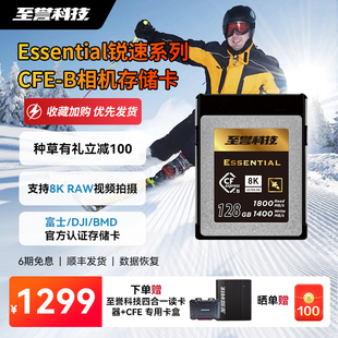 至誉科技Essential锐速系列cfe b闪内存128g相机typeb高速存储卡