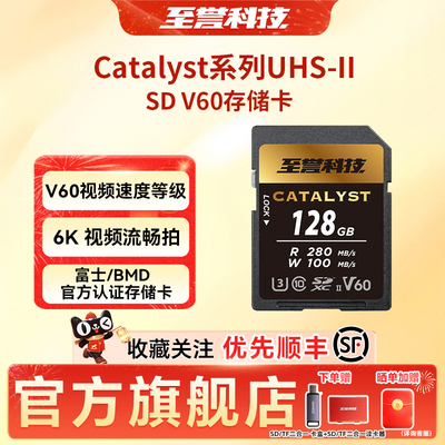 至誉科技Catalyst系列V60 SD存储卡 UHS-II 高速相机内存卡闪存卡