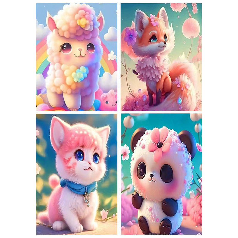 新款级钻石画圆钻满钻工具可爱动物diy手工贴画家居装饰画,居家布艺,钻石绣,淘宝优惠券,粉丝福利购,淘宝优惠卷