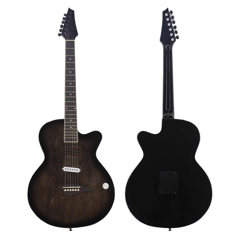 批发吉他40寸民谣吉他全椴木吉他All linden guitar