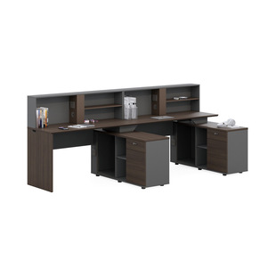 KuiShue巨树 转角双人位职员桌公司卡位办公桌带柜组合电脑台