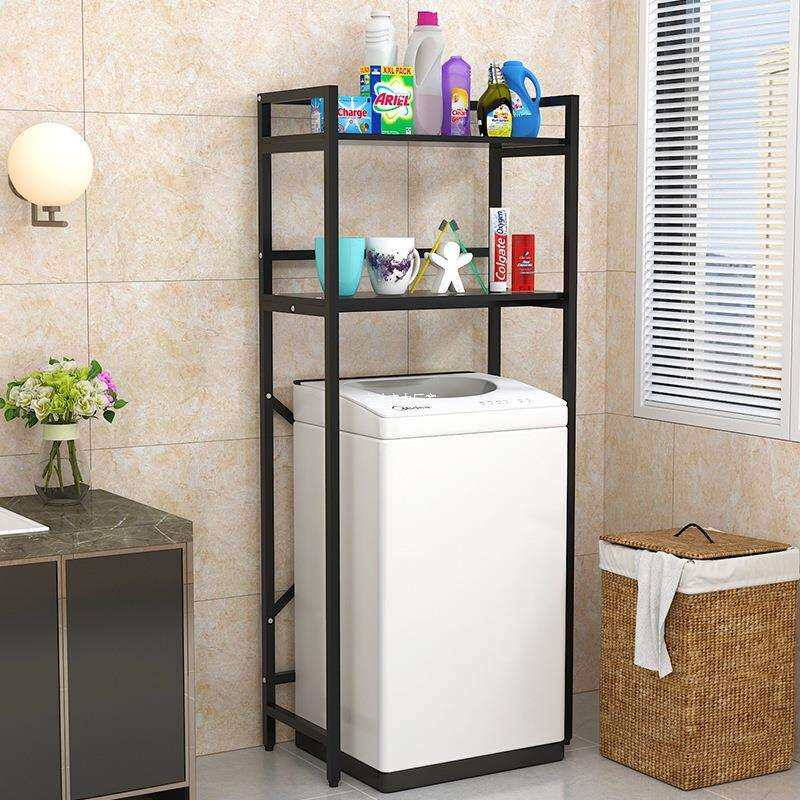 洗衣机置物架翻盖上方滚筒落地卫生间阳台波轮架储物柜收纳免专货