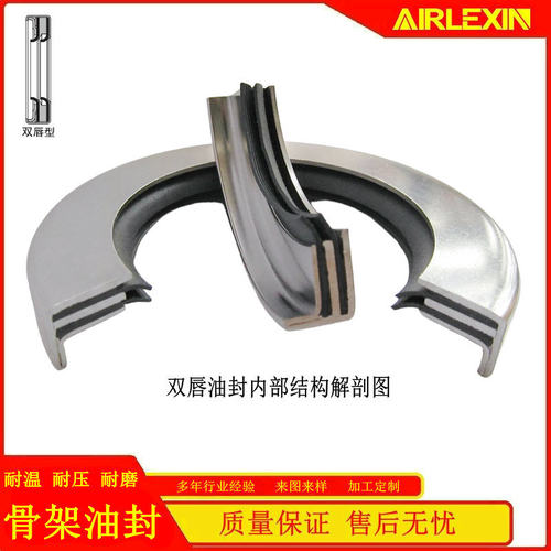 耐高温油封75KW汉钟空压机AB-780R机头轴密封68*90*10双唇式