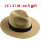 Hat 270 Size Paper for Over Big Men ⑥V Straw Sun Head
