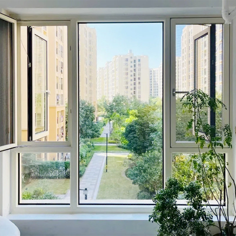 断桥铝门窗封阳台隔音窗自建房别墅断桥系统窗户铝合金平开窗封窗
