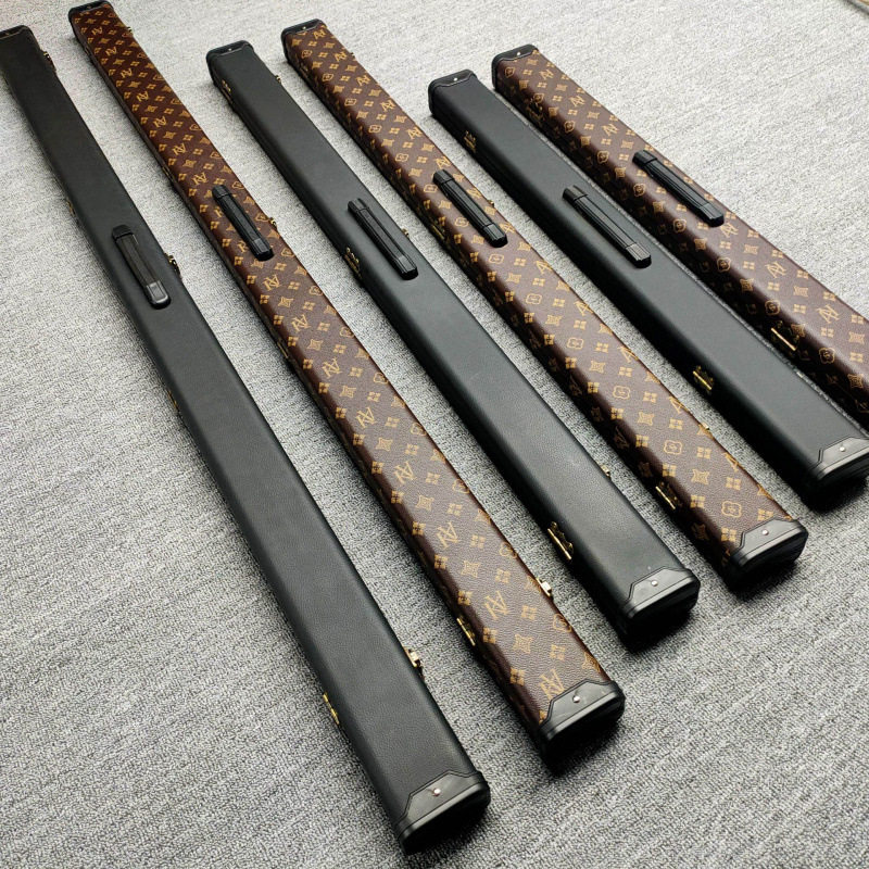 台球杆盒斯诺克一体杆盒分体塑钢盒体PU外皮海绵内衬坚固通体杆盒