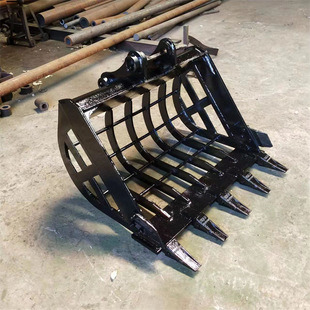 临工60挖机改装网格斗加厚格栅土砂石分离斗 捞水草斗网格厂家
