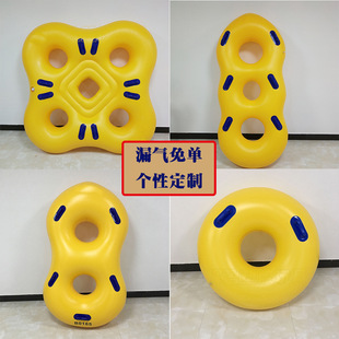 厂家直销水上乐园皮筏子充气单圈双圈四人圈划水圈加厚耐磨游泳圈