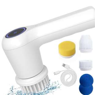 新款电动清洁刷伸缩款长柄旋转弯头清洁刷子卫生间地板刷缝隙刷子