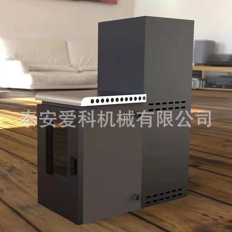 室内取暖炉自动点火下料家用取暖颗粒炉烧锯末的炉子山东现货供应