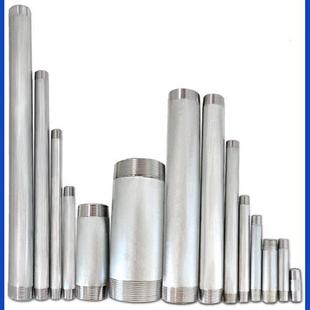 镀锌双头外丝接头钢管消防自来水外螺纹带丝外牙加长加工套丝铁管