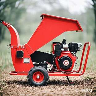 带轮子树枝粉碎机木叉子破碎还田机电启动农场鲜树枝打碎机