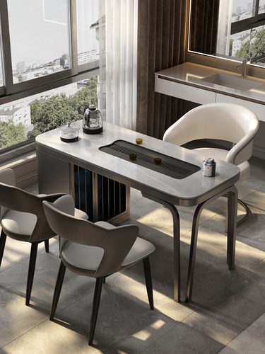 阳台茶桌椅组合现代简约轻奢家用高档茶几茶具套装办公岩板泡茶台