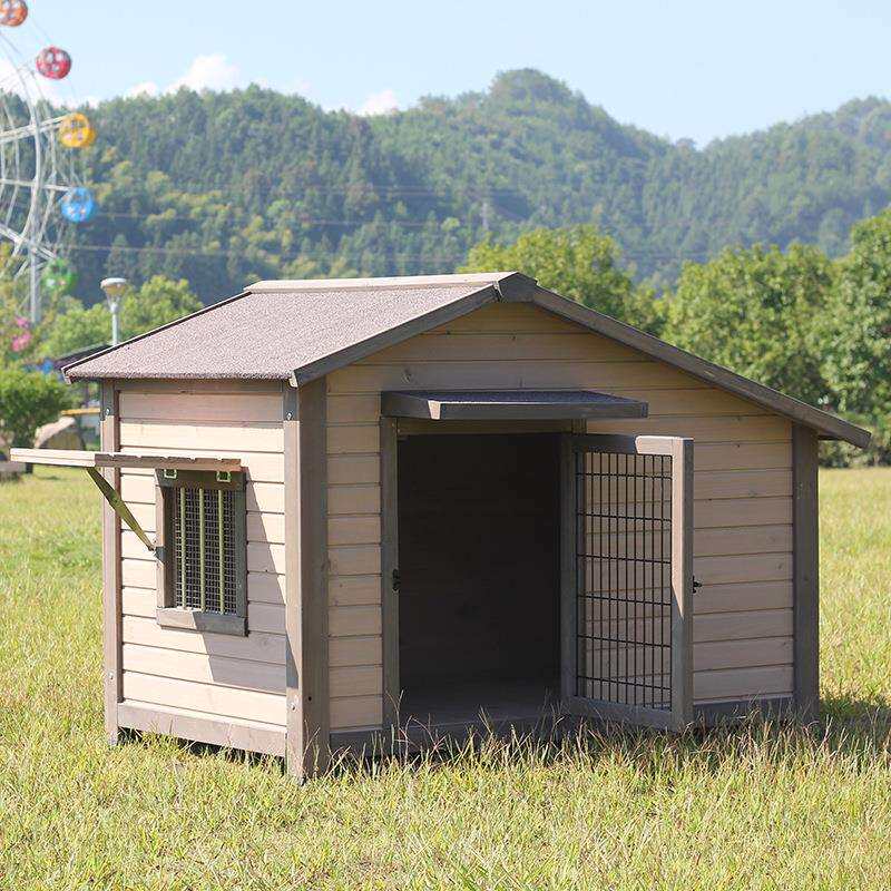 室外户外实木防晒防雨狗屋狗窝狗笼狗房狗大型中型犬庭院别墅通用