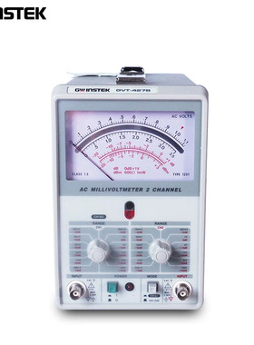 固纬毫伏表 1MHZ可调单双通道300μV双针交流表频率GVT-417B/427B