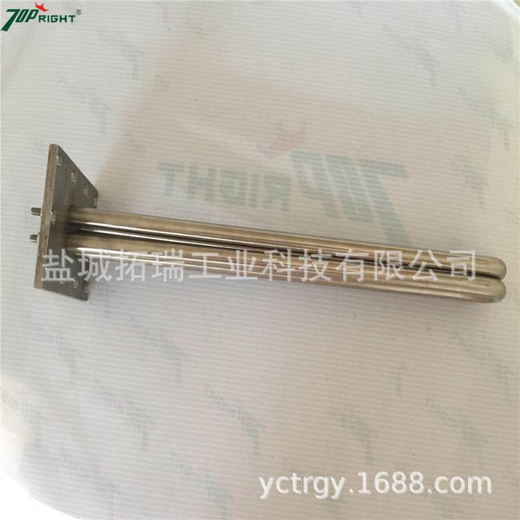 供应不锈钢方形法兰电热管水箱电热管模温机不锈钢加热管