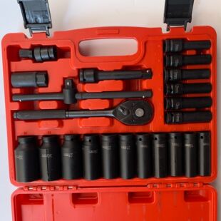 气动加长套筒23件组套电动扳手气风炮用气动套筒农机修理汽修组套