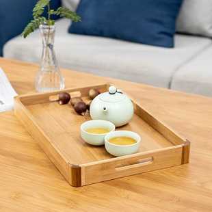 竹制茶盘日式 新款 简约小托盘家用酒店餐厅茶具托盘水果烘焙竹托盘