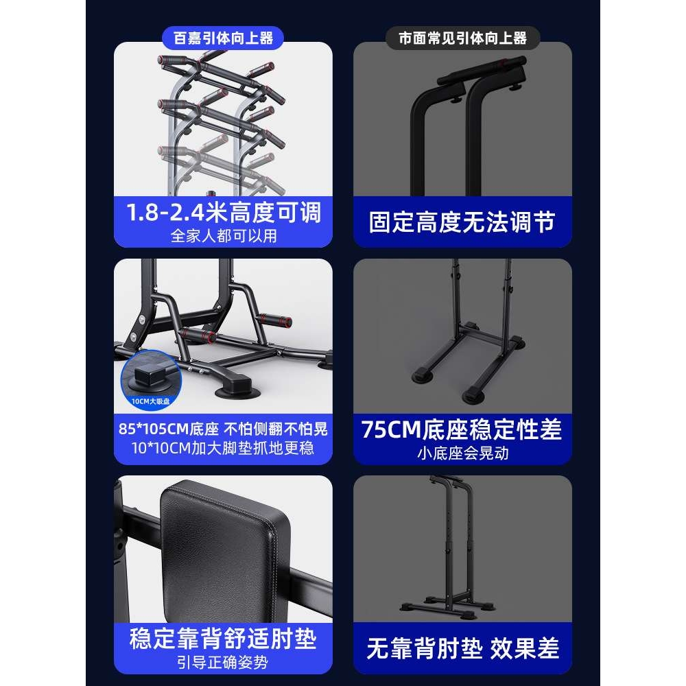 多功能引体向上器免打孔家用室内儿童单杠大底盘落地体育健身器材