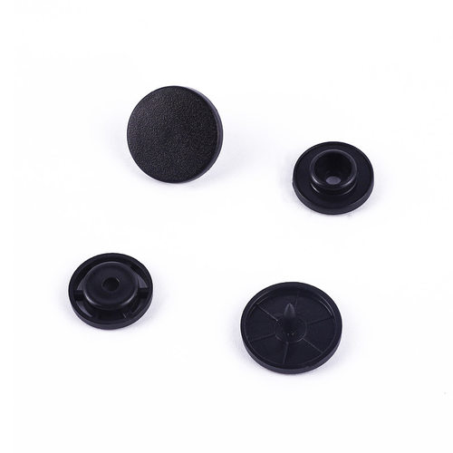 T8磨砂黑色四合扣 服装辅料塑料树脂纽扣 百搭宝宝连体衣雨衣按扣