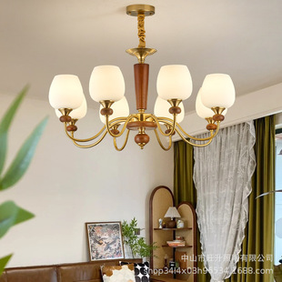 新中式 轻奢卧室灯餐厅书房魔豆吊灯北欧简约吊灯 客厅吊灯中古法式