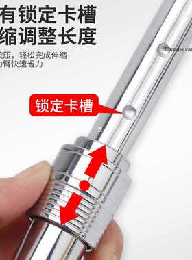 6E3X棘轮快速扳手小飞中飞大飞扭力扳子72齿伸缩加长套筒扳手汽修