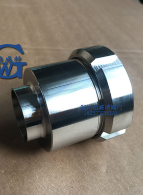 不锈钢由任止回阀 SS304食品级单向阀 H61F焊接逆流阀 1.5”