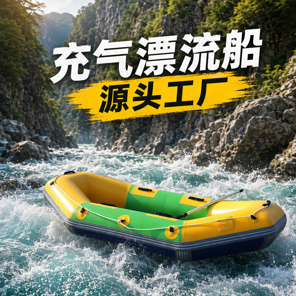 订置漂流船包底加厚耐磨玻璃滑道充气船橡皮艇皮划艇充气漂流船