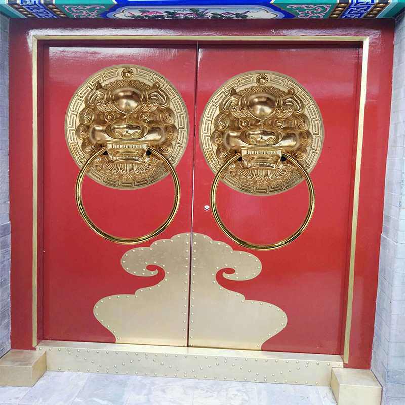 批发仿古铜兽头拉手门环新中式狮子头虎头麒麟大门把手复古木门