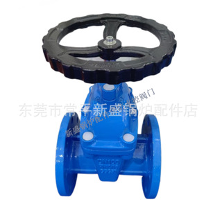 奥巴银Z45X-16弹性座封软密封法兰暗杠闸阀100手动水利自来水阀门