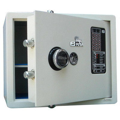 FUJIA富甲JAM43卧式有钥匙白色小型家用电子密码防盗保险箱保险柜