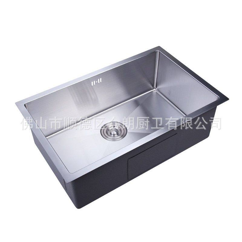 手工槽单槽304不锈钢台下盆厨房  水槽小圆角大单盆6843U1,家装主材,水槽套餐,淘宝优惠券,粉丝福利购,淘宝优惠卷