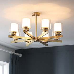 北欧吊灯全铜客厅轻奢简约现代卧室餐厅灯饰网红美式 吊灯2020新款