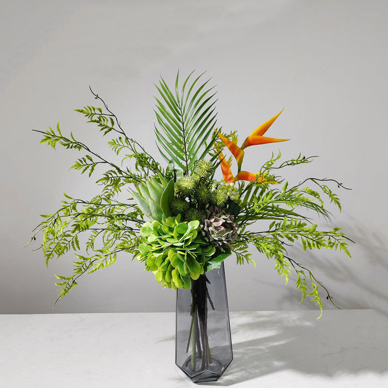 现代轻奢高档仿真花艺摆件茶几客厅餐桌假花摆件创意花瓶插花装饰