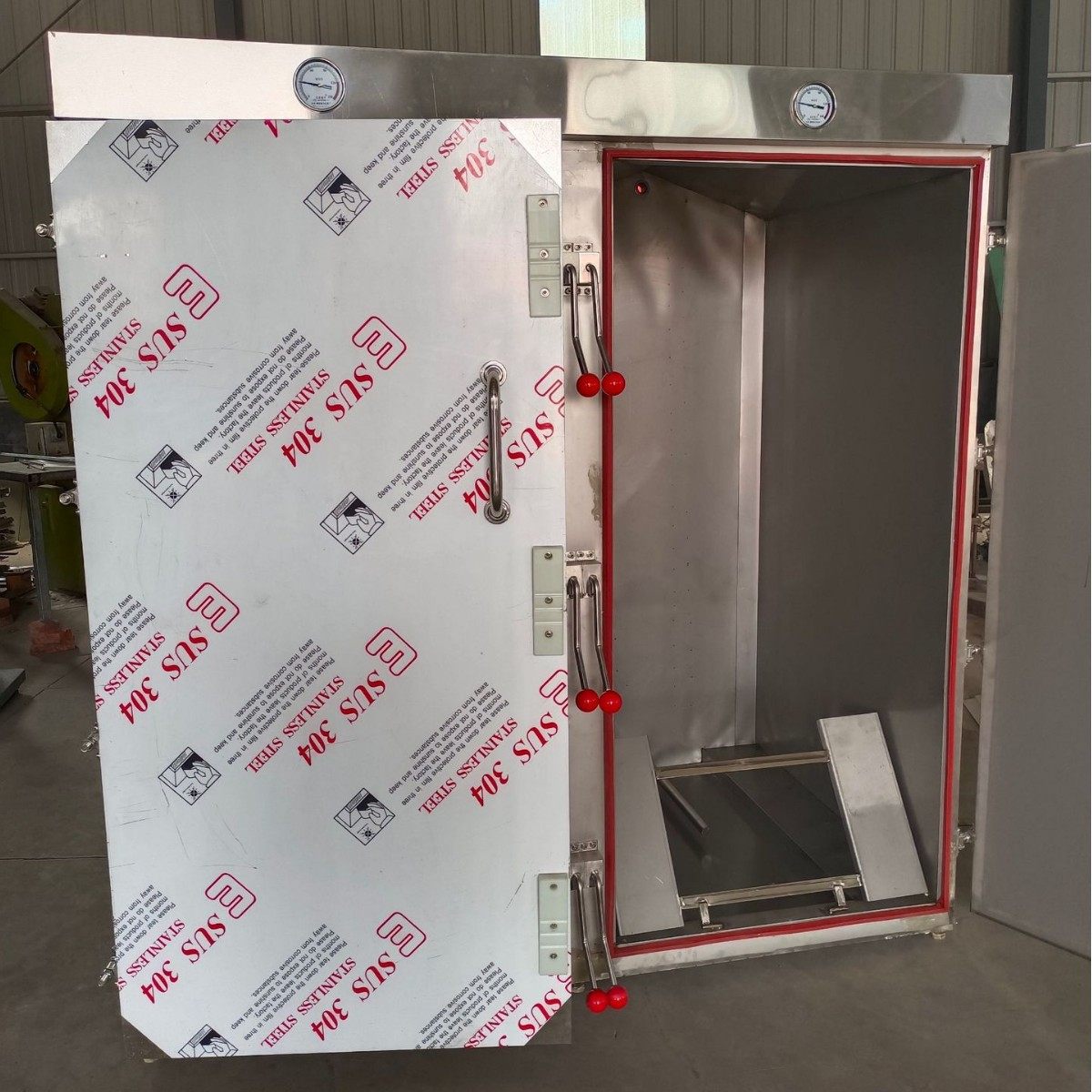 商用推车式馒头蒸房 不锈钢双门蒸房 大型推车式馒头蒸箱