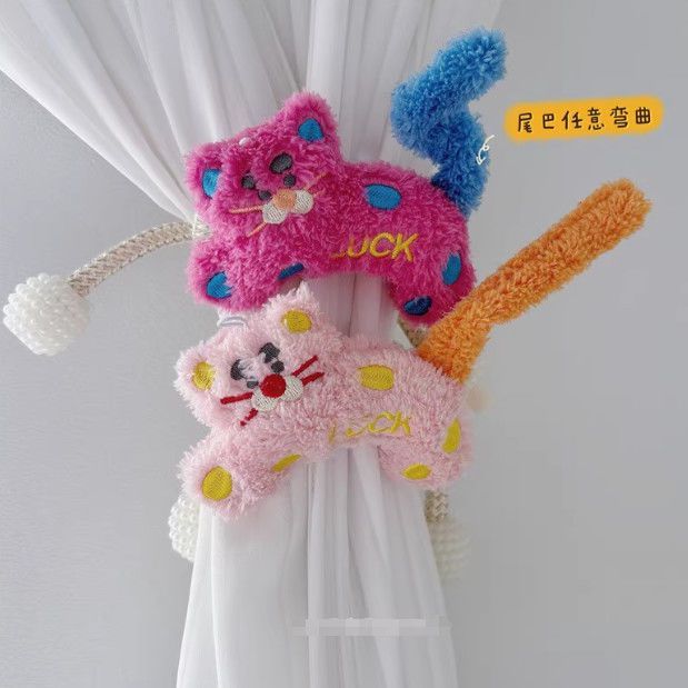 多巴胺卡通猫咪窗帘绑带窗帘扣儿童家用卧室阳台简约扣饰