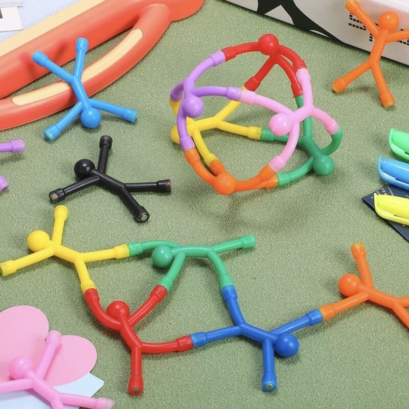 婴幼儿百变磁力小人益智玩具磁铁拼接积木可磁吸钥匙防丢失小人