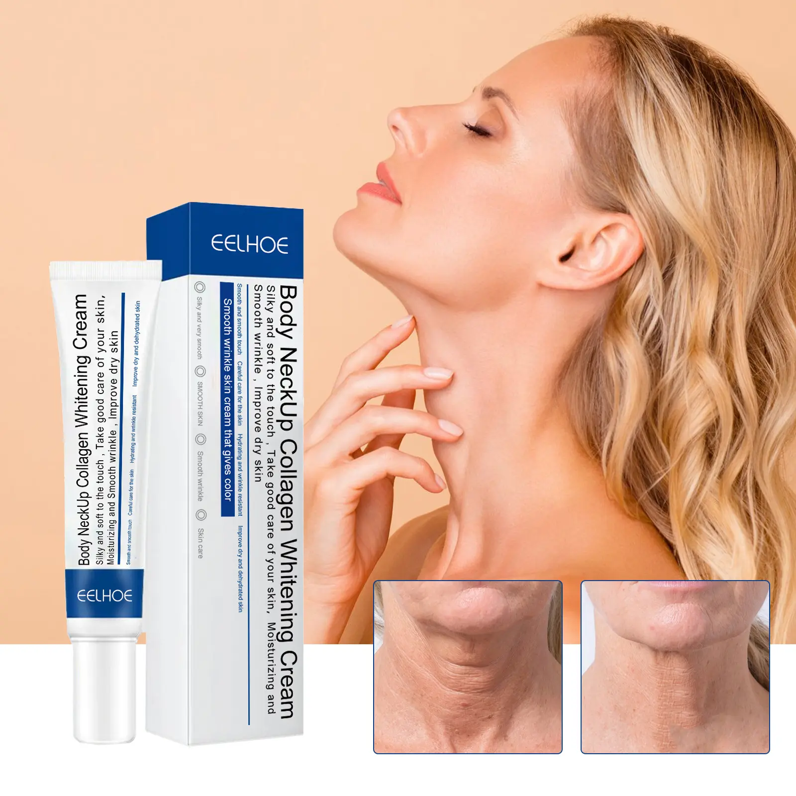 Neck collagen whitening cream to reduce neck lines to shape - 实物图