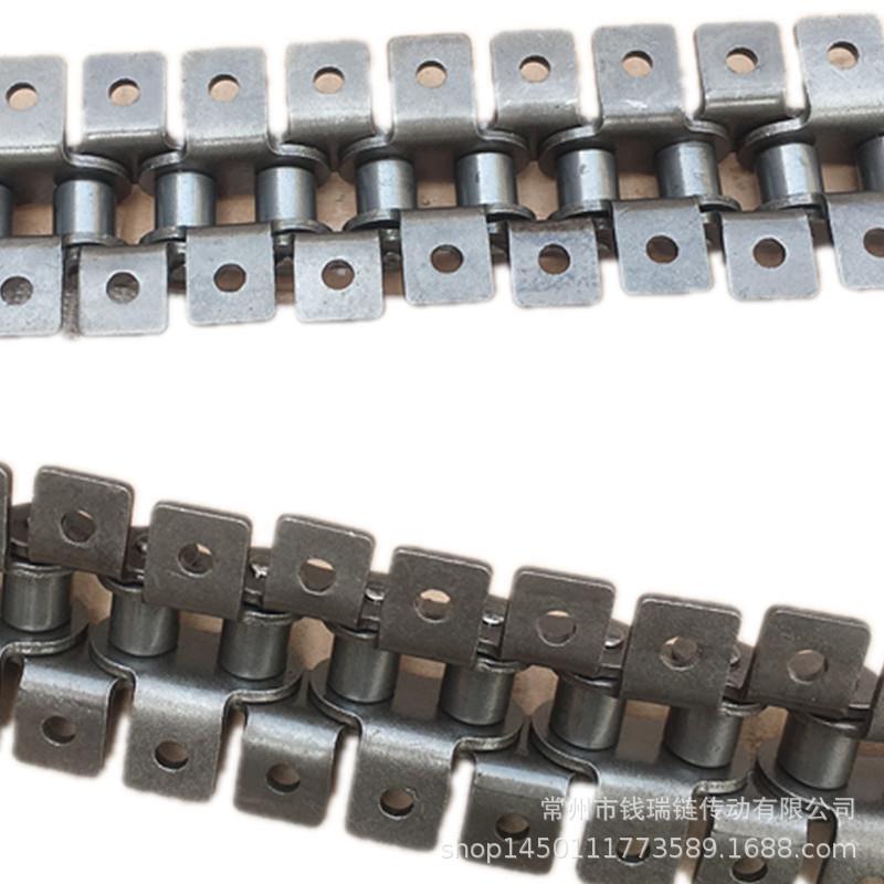 内外双侧弯板输送链条06B08B10A12A16A20A单排双边弯板单孔链条