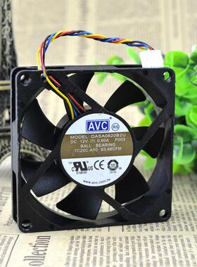 AVC 8020 12V 0.60A DASA0820B2U 8CM 8厘米 4线 CPU 机箱风扇