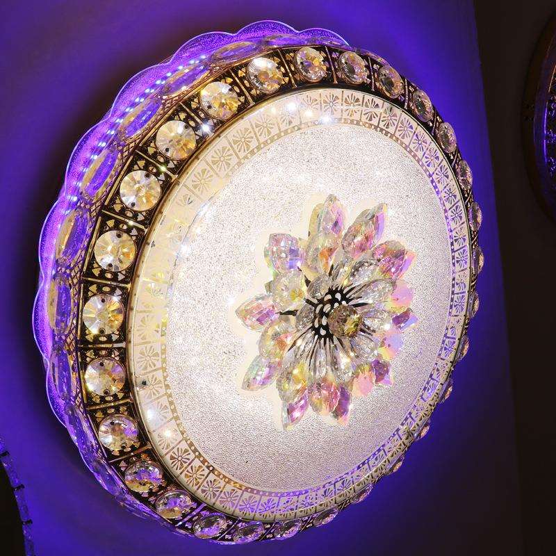 500MM水晶吸顶卧室灯 欧式灯金色水晶灯 ceiling lamp 量大从优