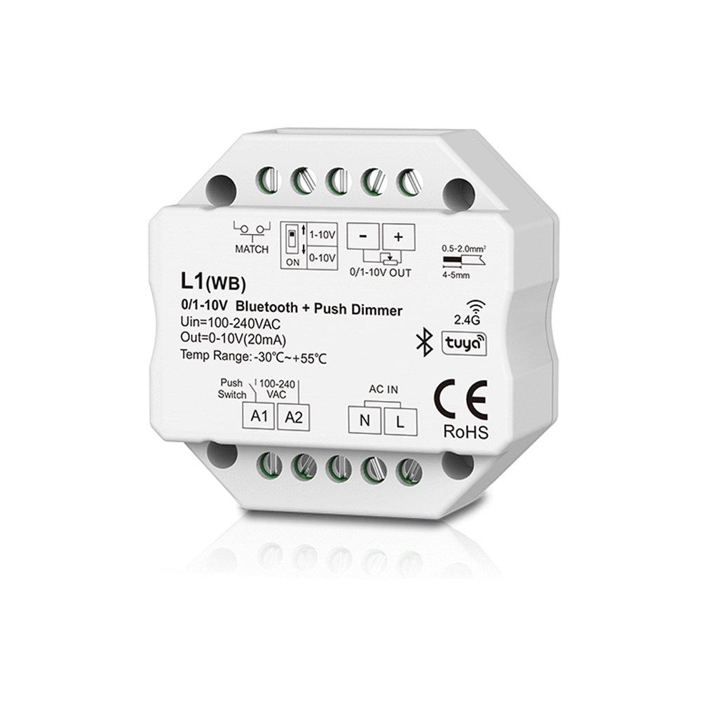 可配RF遥控或 AC⾃复位开关调光 继电器MAX 3A 渐变0/1-10V调光器