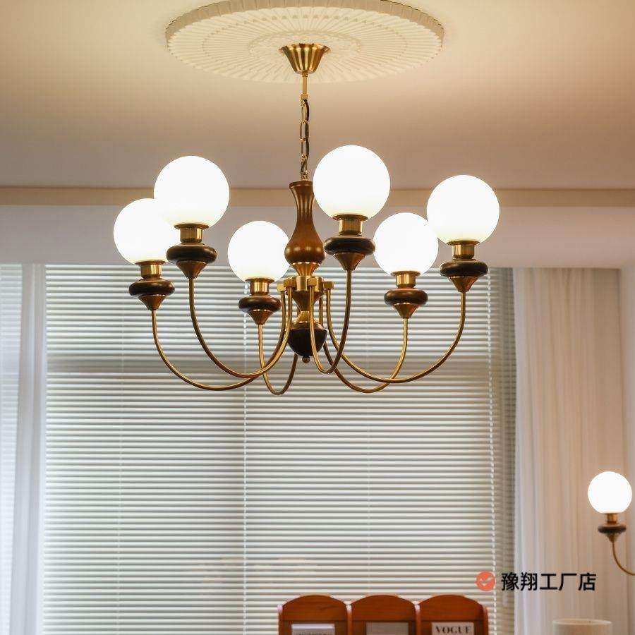 法式复古中古客厅灯具魔豆实木餐厅卧室美式南洋吊灯豫翔,鲜花速递/花卉仿真/绿植园艺,割草机/草坪机,淘宝优惠券,粉丝福利购,淘宝优惠卷