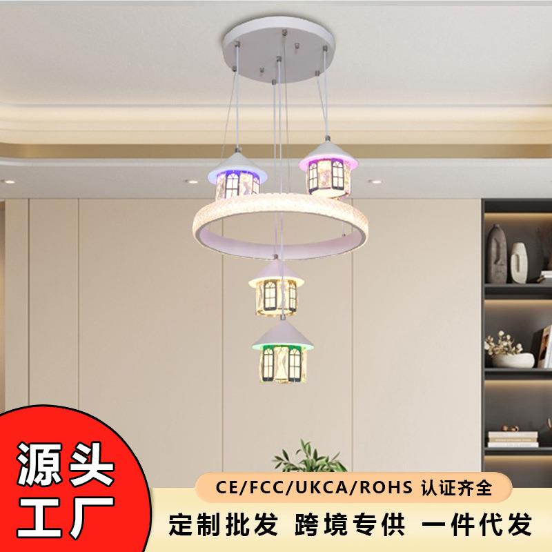 新中式创意吊灯现代简约led吊灯客厅餐厅高档别墅灯饰吸顶吊灯