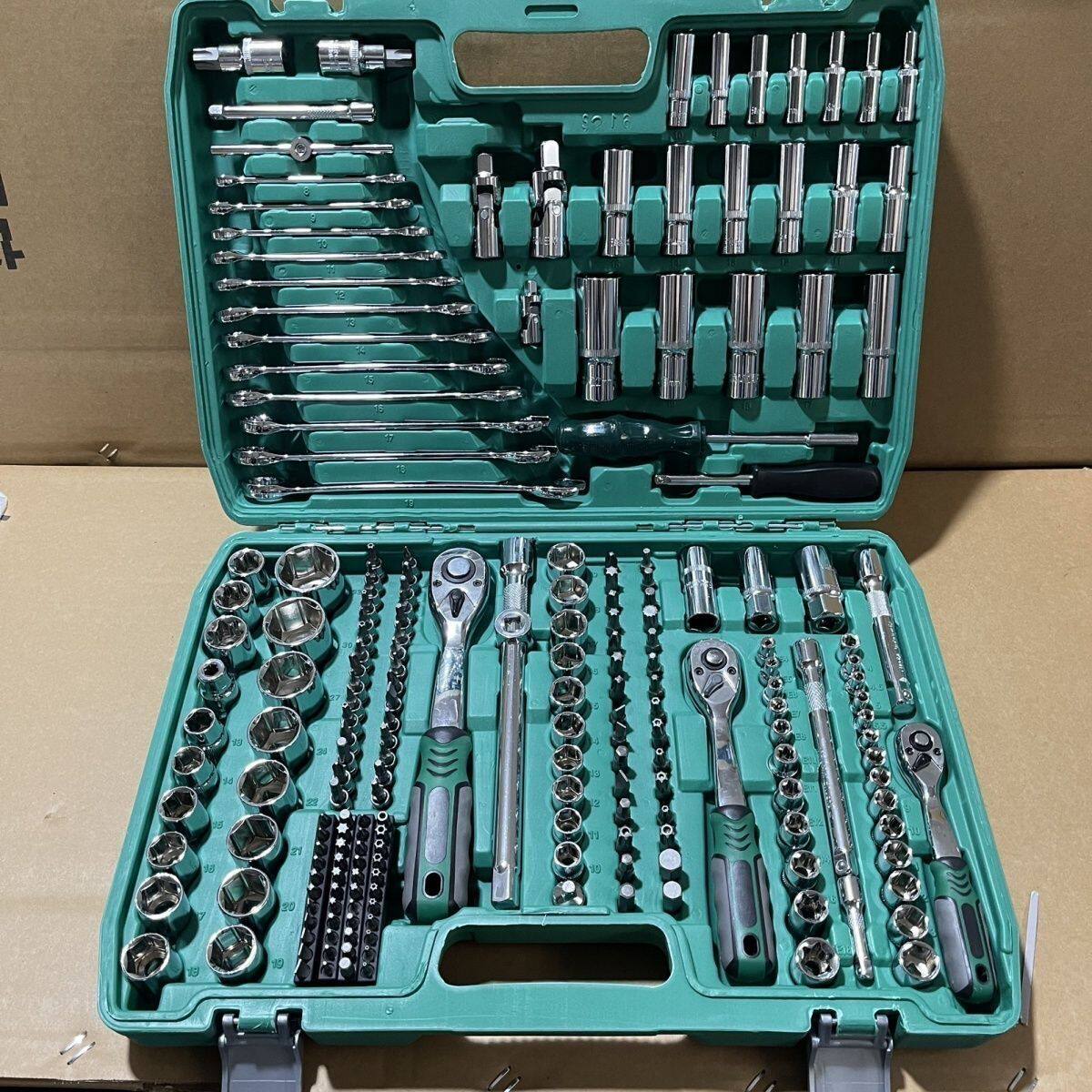 【5517人收藏】216件汽修工具套装汽车维修组套套筒扳手组合工具