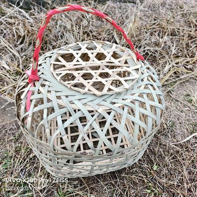 纯手工竹编头层竹青大号竹制鸡笼