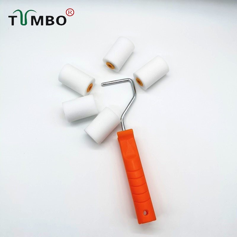 工厂直销TUMBO2寸4寸水性海绵滚筒刷50高密度补漆修边改色无刷痕