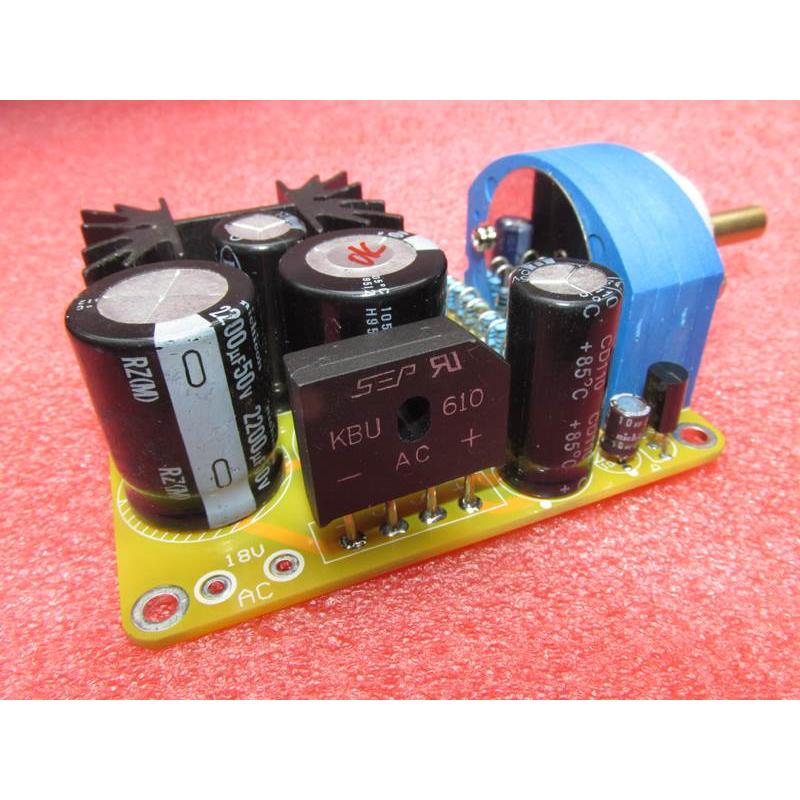 12档可调LM317线性稳压可调电源板 5V至36V可调用途广泛 JCDQ-1B*