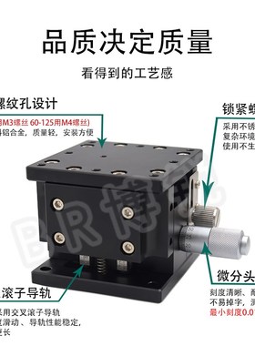 水平面Z轴手动滑台ZLPG ZLPCG位移台EJW01交叉R滚子导轨型高精度L